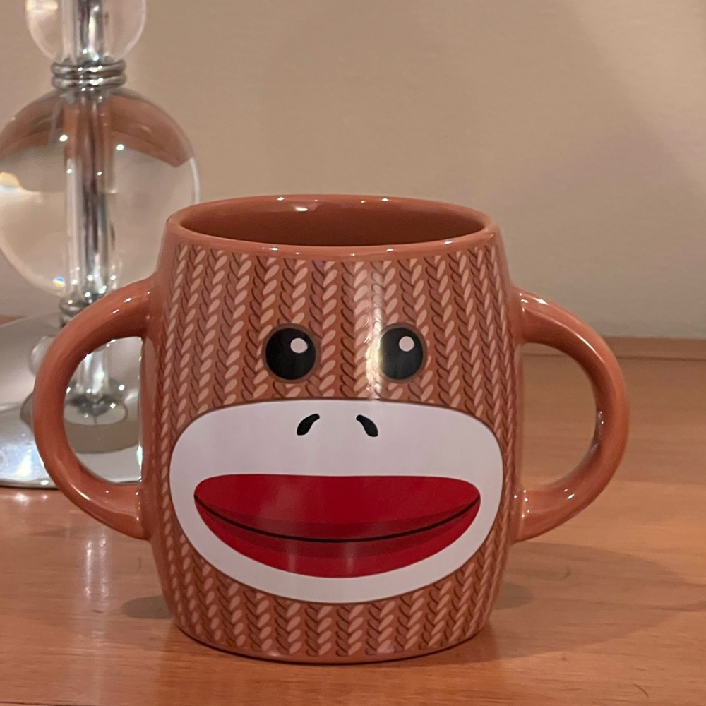 Mug Brown Sock Monkey Mug 10oz - Picture 2 of 4